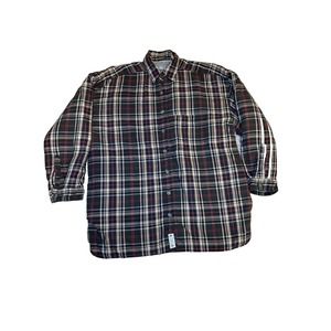 Abercrombie & Fitch Men’s Flannel Plaid Jacket Quilted Lined Button Down Size M